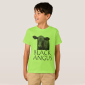 Zwarte hoekige koe t-shirt (Voorkant volledig)