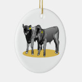 Zwarte hoekkalveren keramisch ornament (Rechts)