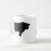 zwarte hoekstier koffiemok (Voorkant links)