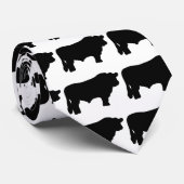 zwarte hoekstier stropdas (Opgerold)