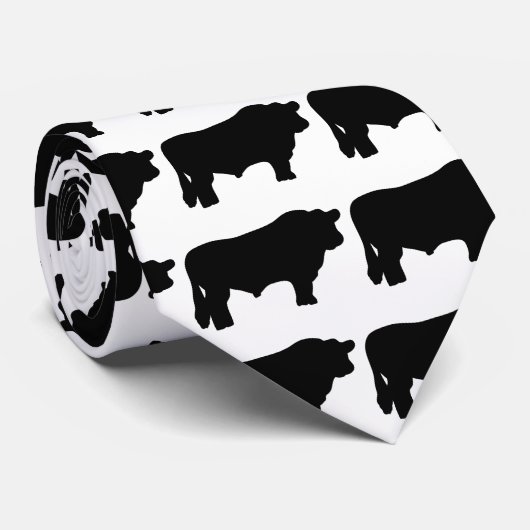 zwarte hoekstier stropdas (Opgerold)