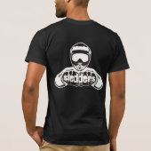 Zwarte hoezen.com T-shirt met de titel "Sled Army" (Achterkant)