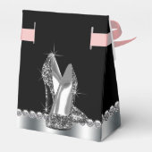 Zwarte hoge hak schoen bedankdoosjes (Achterkant)