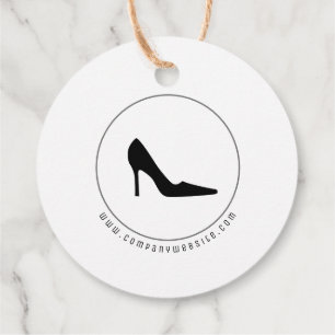 Zwarte hoge hak schoen bedankjes labels