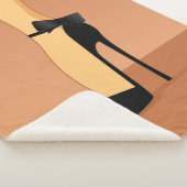 Zwarte hoge hakken sherpa deken (3/4)