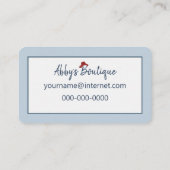 Zwarte hoge hiel met bloemen visitekaartje (Achterkant)