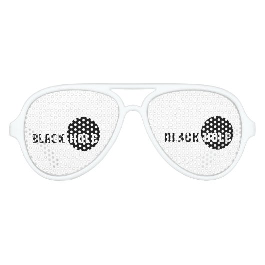 Zwarte hol aviator zonnebril (Voorkant)