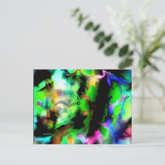 Zwarte hol briefkaart (Staand voorkant)