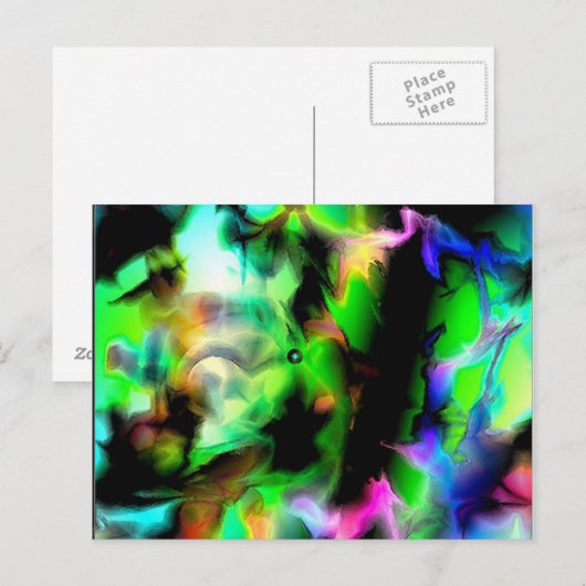 Zwarte hol briefkaart (Voorkant / Achterkant)