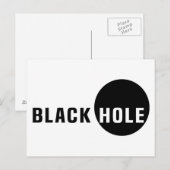 Zwarte hol briefkaart (Voorkant / Achterkant)
