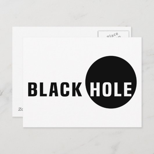 Zwarte hol briefkaart (Voorkant / Achterkant)