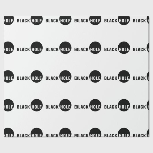 Zwarte hol cadeaupapier (Zoom)