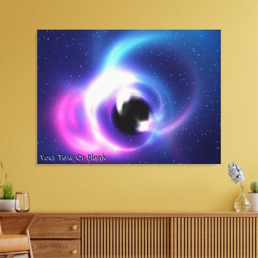 Zwarte hol canvas afdruk (Insitu (Woonkamer))