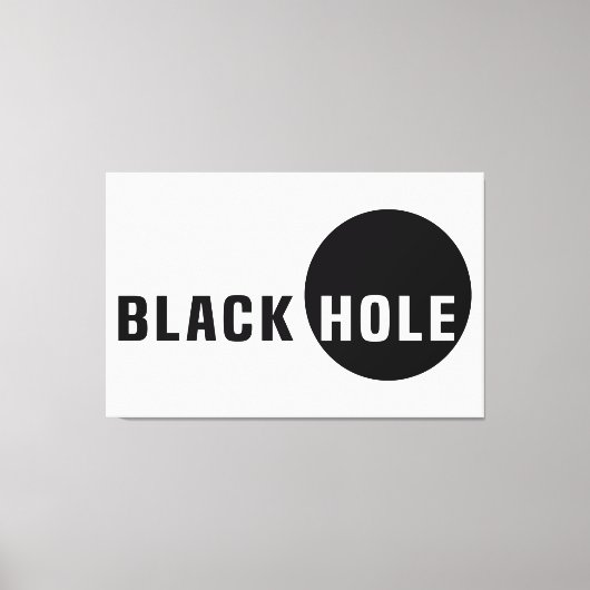 Zwarte hol canvas afdruk (Voorkant)