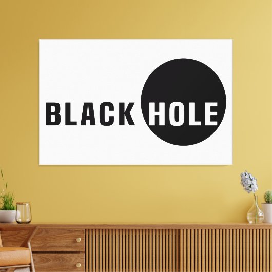 Zwarte hol canvas afdruk (Insitu (Woonkamer))