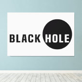 Zwarte hol canvas afdruk (Insitu (Houten vloer))