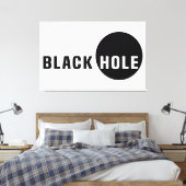 Zwarte hol canvas afdruk (Insitu (Slaapkamer))