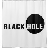 Zwarte hol douchegordijn (Voorkant)