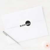 Zwarte hol hart sticker (Envelop)