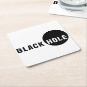 Zwarte hol kartonnen onderzetters (Schuin)