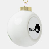 Zwarte hol keramische bal ornament (Links)