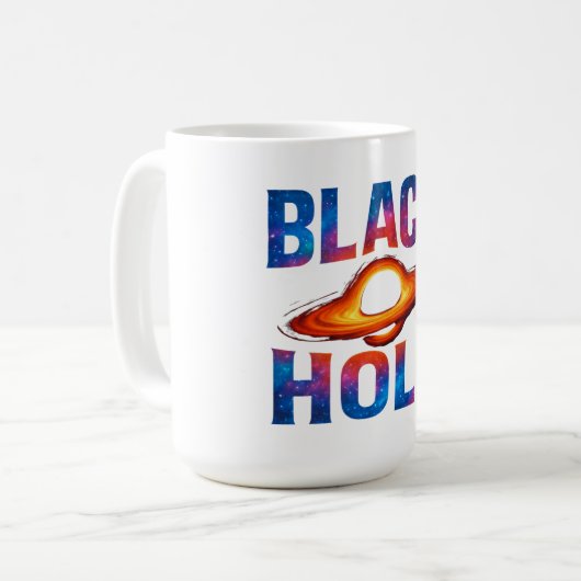 Zwarte hol koffiemok (Voorkant links)