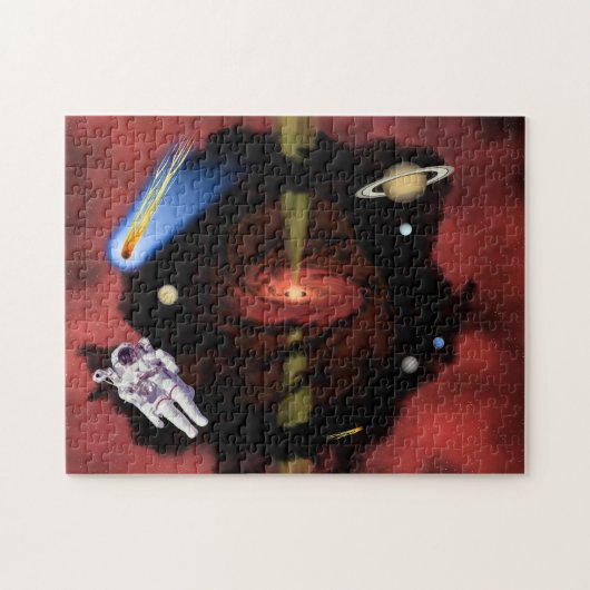 Zwarte hol legpuzzel (Horizontaal)