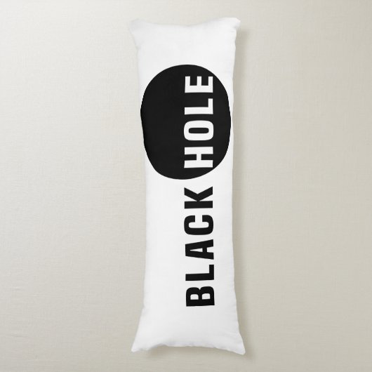 Zwarte hol lichaamskussen (Voorkant Verticaal)