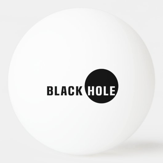 Zwarte hol pingpongbal (Voorkant)
