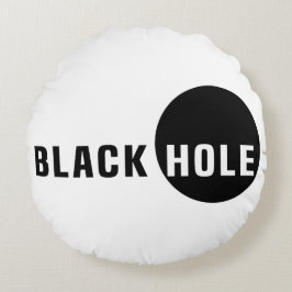 Zwarte hol rond kussen