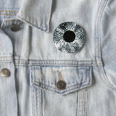 Zwarte hol ronde button 5,7 cm (In situ)