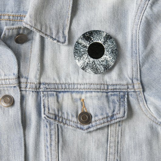 Zwarte hol ronde button 5,7 cm (In situ)