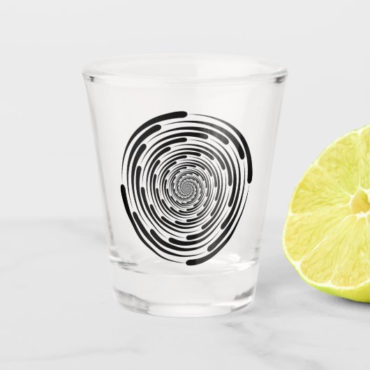 Zwarte hol shot glas (Voorkant)
