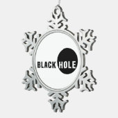 Zwarte hol tin sneeuwvlok ornament (Rechts)