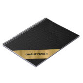 Zwarte Hole Metal Gold Background Notitieboek (Linkerzijde)