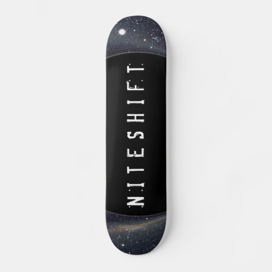 "Zwarte Hole" Skateboard van Niteshift (Voorkant)