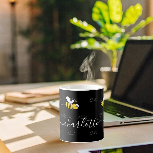 Zwarte hommels, humor-monogram koffiemok