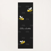 Zwarte hommels, humor-monogram yogamat (Achterkant)
