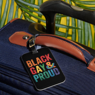 Zwarte Homo en Trots LGBTQ Zwarte Queers Bagagelabel