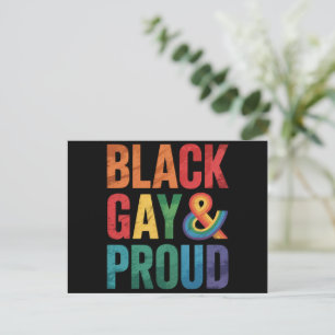 Zwarte Homo en Trots LGBTQ Zwarte Queers Briefkaart