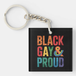 Zwarte Homo en Trots LGBTQ Zwarte Queers Sleutelhanger