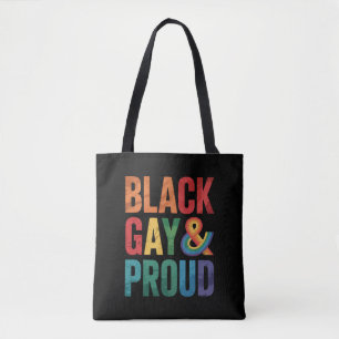Zwarte Homo en Trots LGBTQ Zwarte Queers Tote Bag