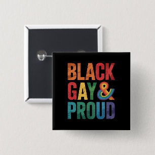 Zwarte Homo en Trots LGBTQ Zwarte Queers Vierkante Button 5,1 Cm