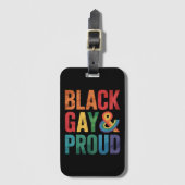 Zwarte homo en trotse LGBTQ zwarte queers Bagagelabel (Voorkant (verticaal))