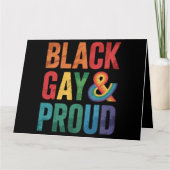 Zwarte homo en trotse LGBTQ zwarte queers Kaart (Voorkant)