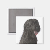 Zwarte hond, Briard Magneet (Voorkant / Achterkant)