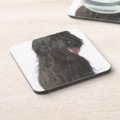 Zwarte hond, Briard Onderzetter (Linkerzijde)