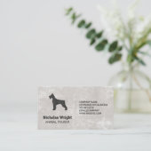 Zwarte hond | Dierdieren Visitekaartje (Staand voorkant)