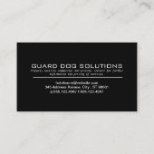 Zwarte hond | Dierlijke diensten Visitekaartje (Achterkant)