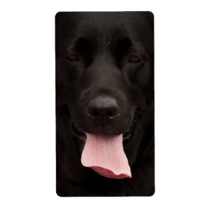 Zwarte hond etiket